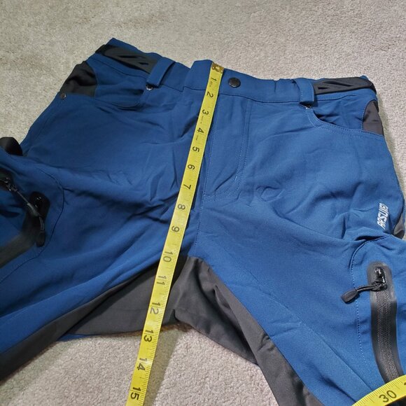 ARSUXEO Mountain Biking MTB 12.5" Cargo Shorts Cycling Stretch Navy Men's Small - Picture 13 of 15